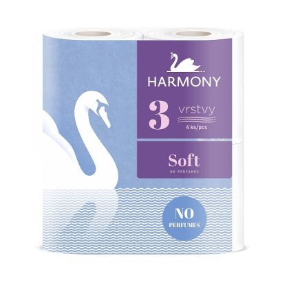 Тоалетна хартия Harmony Soft, трипластова