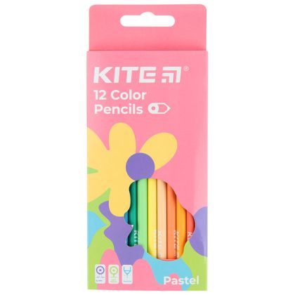 Цветни моливи Kite Fantasy Pastel