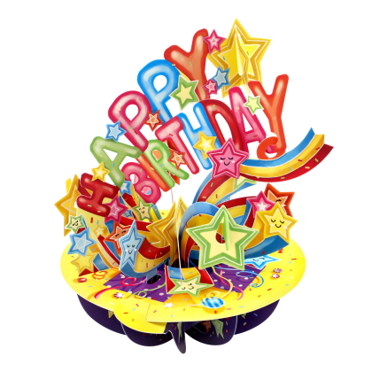 Картичка Happy Birthday - Shooting Stars, Pirouettes