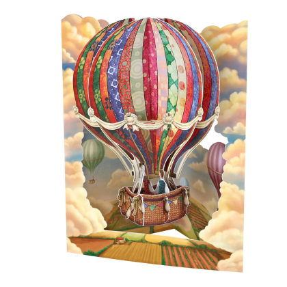 Картичка Hot Air Baloon, Swing Cards