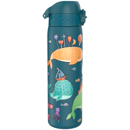 Бутилка за вода Ion8 Print,метална, 600ml