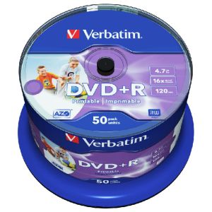 DVD+R Verbatim 16 x 4.7 GB шпиндел Printable