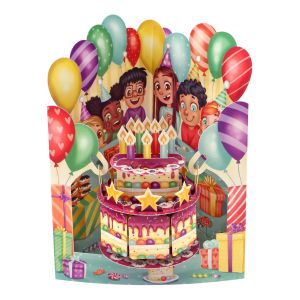 Картичка Birthday Cake, Swing Cards