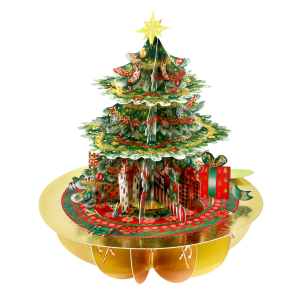 Картичка Christmas Tree, Pirouettes with foil