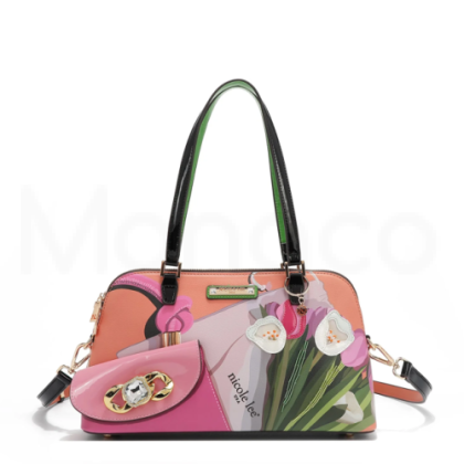 Чанта Nicole Lee, 33.7x19x8.9 cm, Violet Blossom