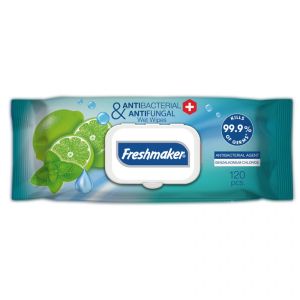 Мокри кърпи Freshmaker антибактериални, с капак