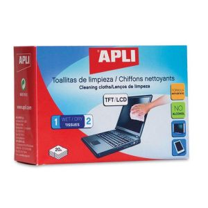 Комплект мокра + суха почистващи кърпички за TFT, LCD екрани, монитори и дисплей 