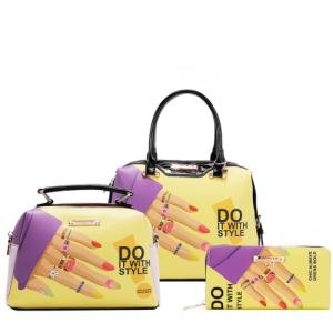 Комплект 2 чанти и портфейл Nicole Lee,Nail Polish